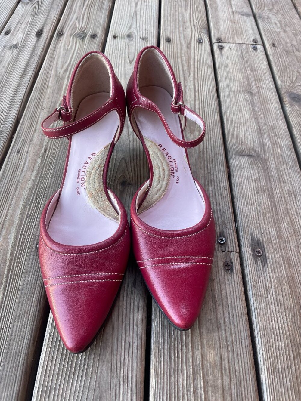 Red Kenneth Cole Kitten Heels